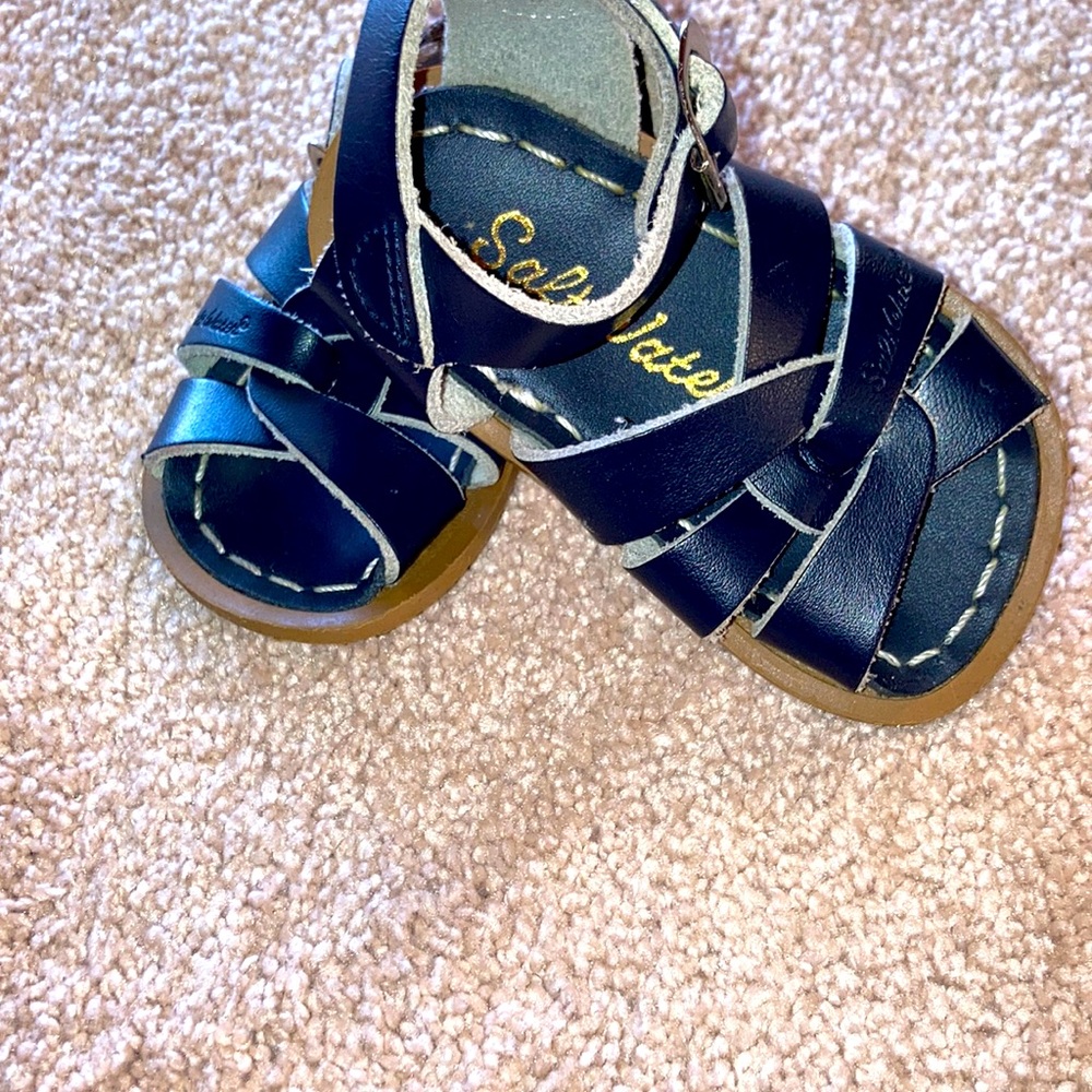 Navy blue baby salt water sandals